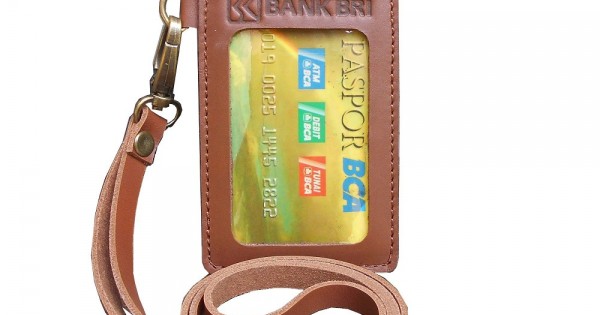 Jual Id Card Holder Logo BRI Model Terbaru Plus Tali Kulit
