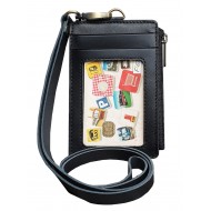 Card Holder Name Tag Dompet Tempat Kartu Bahan Kulit Model Multifungsi